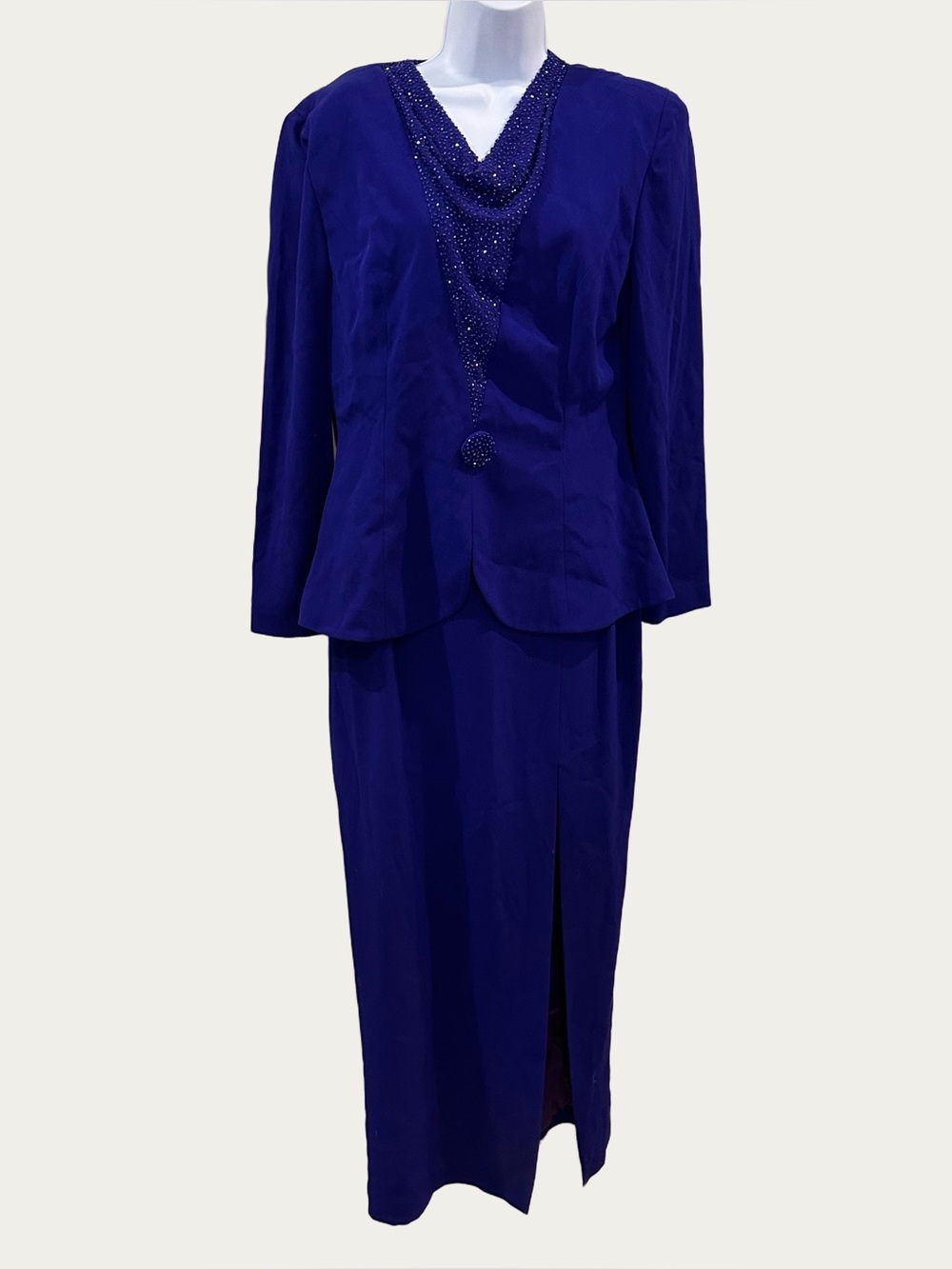 Daymor Brilliant Blue Vintage Couture Formal Dress 8